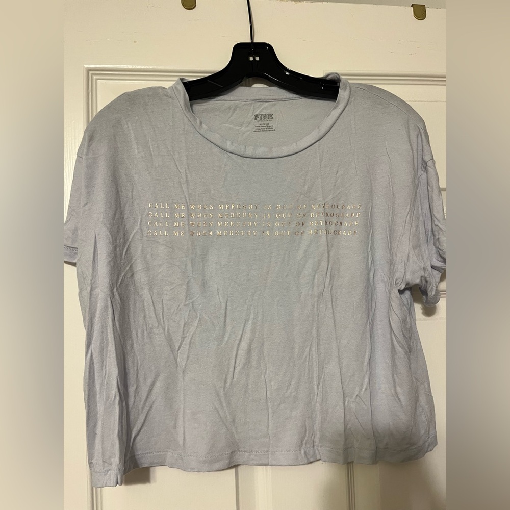 PINK Baby Blue Graphic Tee